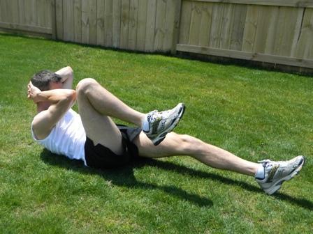 Bicycle Crunch Target area: Abs, side abs 1.