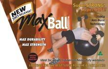 If punctured, the MaxBall will slowly deflate giving the user time to get off the ball, greatly reducing any risk of injury.