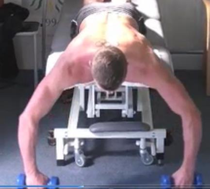 Prone Power Square Drill with Weights Purpose: Postural drill emphasizing middle traps in power square