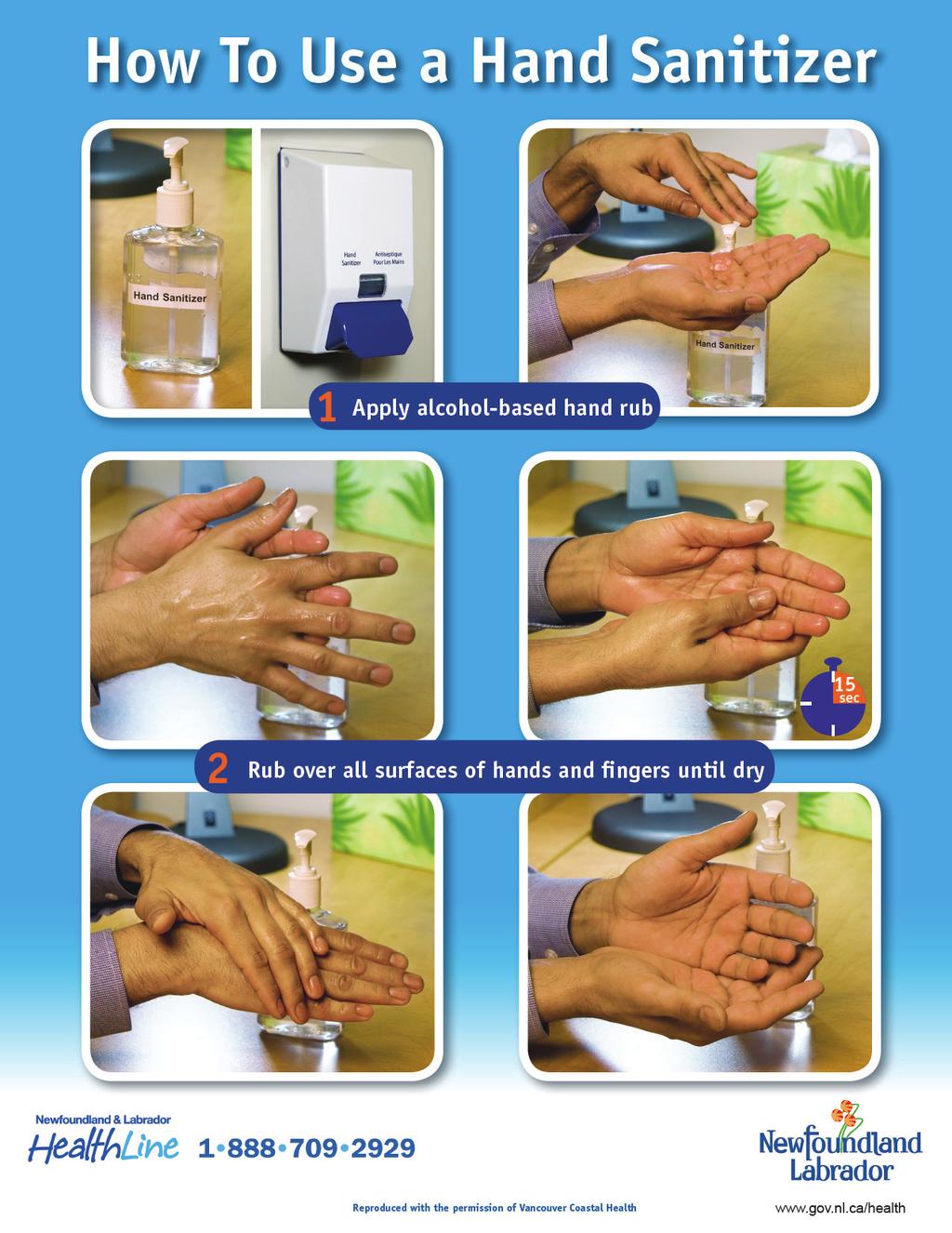 Clean, Cover and Contain Using Hand Sanitizers You can download this poster through the