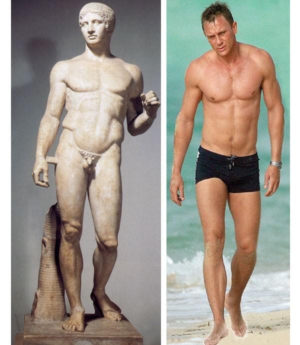 Before we begin, take a look at this comparison between a classic ancient statue and a modern Hollywood actor.