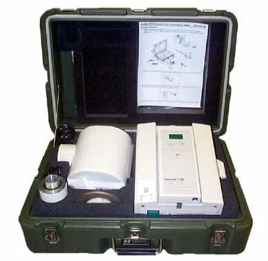 While portable, this system still requires connection to AC electrical supply. Figure 2. NITON handheld battery-powered XRF analyzer. Figure 3. Dental EZ Portable HDX Intra-oral X-ray System. III.