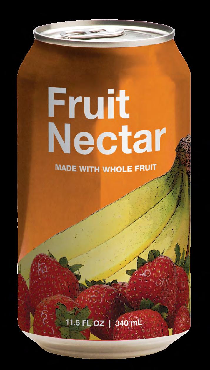 Fruit Nectar Serving Size 1 Can 11.5 fl oz (340 ml) Calories 196 Calories from Fat 0 Sodium 50mg 2% Total Carbohydrates 49g 16% Sugars 45g Vitamin C 100% Contains 20% juice.