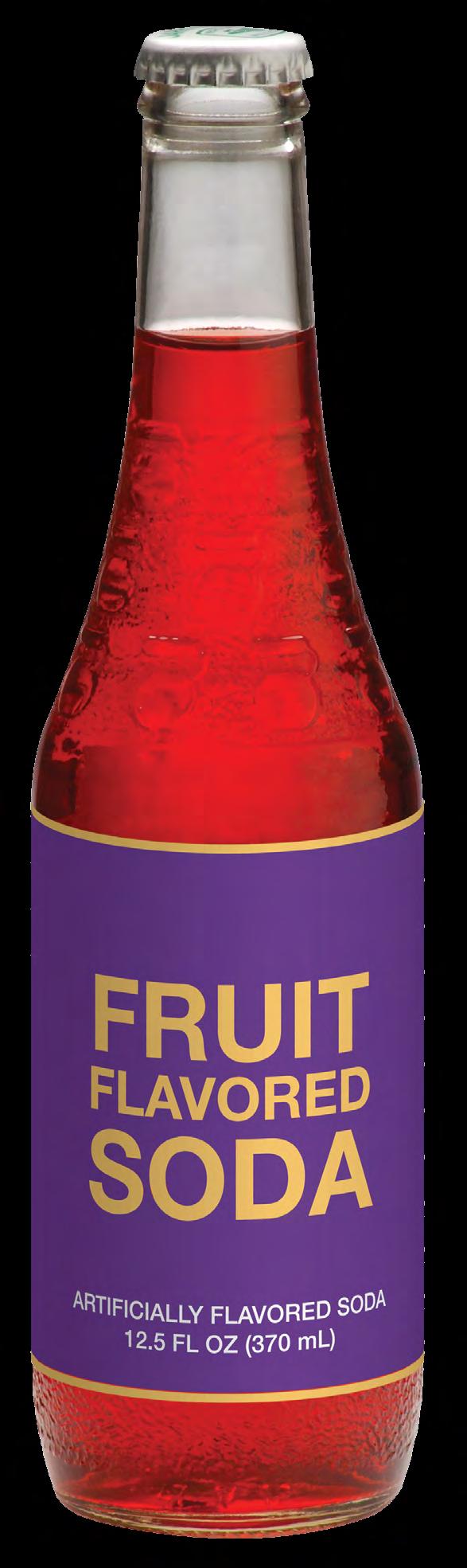 Fruit-flavored Soda Servings Per Container about 1.5 Calories 110 Cholesterol 0mg 0% Sodium 25mg 1% Total Carb.