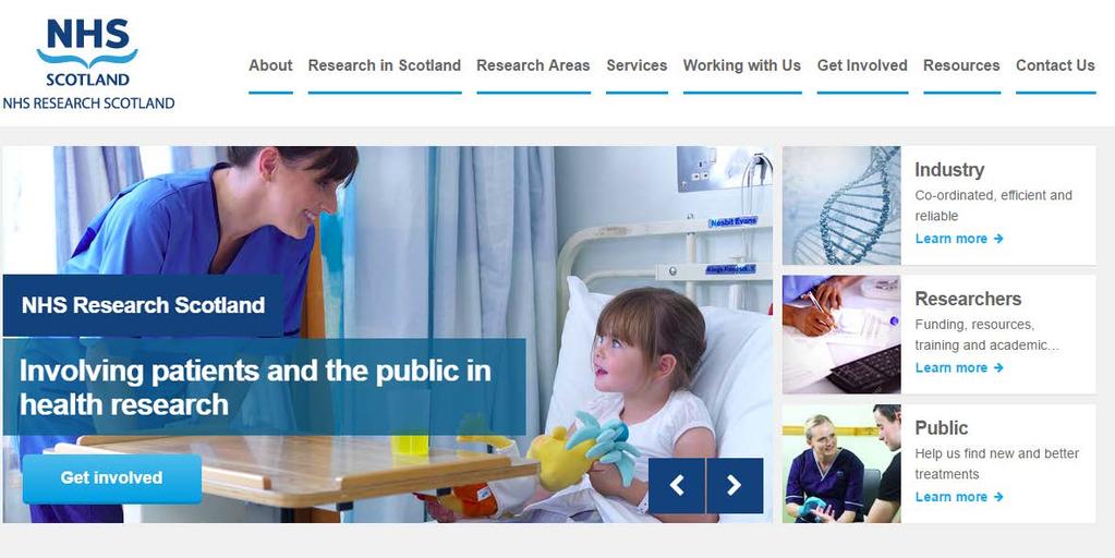 Through NHS Research Scotland a strong infrastructure has been developed that is appealing to industry and