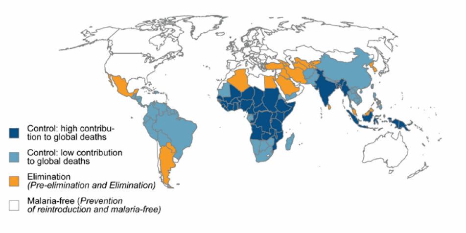 1. Introduction 5 Figure 4. Country categorization by malaria status and burden (source: RBM [4]) The RBM Partnership advocates the universal coverage of preventive tools.