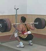 Final Position sitting position on the whole of the foot tension in the back view straight ahead grip barbell symmetrically upper body upright knees pointing towards the outside Methods and