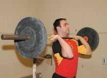 FRONT SQUATS Execution of exercise: This is the main exercise for the development of leg strength. The training phase is dominated by this exercise.