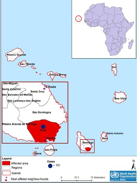 Ongoing events Malaria Cabo Verde 101 Cases 0 0% Death CFR Event description The unusual increase in indigenous transmission of malaria in Cabo Verde has continued since it was first noted in July