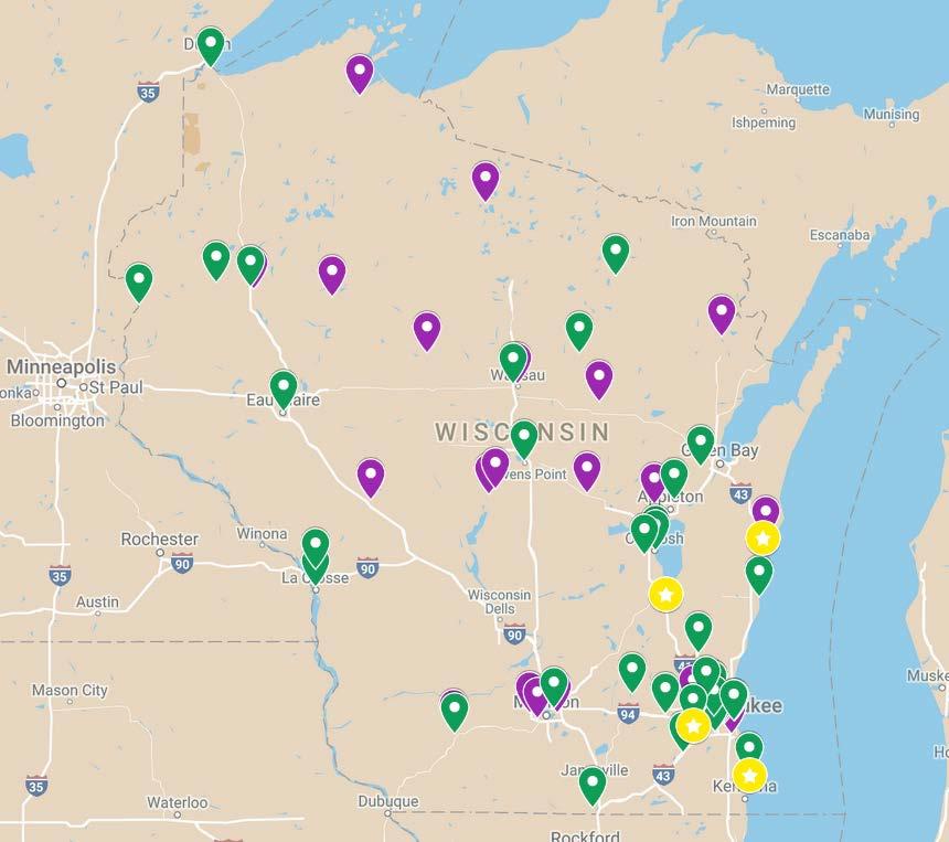 CDC-Recognized Lifestyle Change Programs in Wisconsin by Location Full CDC
