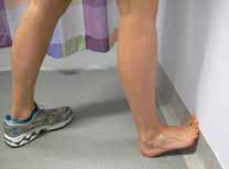 3. Plantar Fascia stretch a. Place the underside of your toes of the foot against the wall keeping the sole of your foot on the ground.