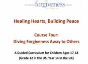 CURRICULUM GUIDES Comprehensive forgiveness education curriculum guides (most of them well over 100 pages) are available for grades Pre Kindergarten through 12th grade.