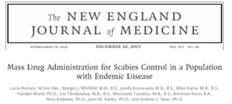 Toward the Global Control of Human Scabies: Introducing the International Alliance for the Control of Scabies. PLoS Negl Trop Dis. 2013 Aug 8;7(8):e2167 www.controlscabies.