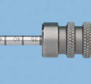 8 mm Threaded Drill Guide 324.214 2.8 mm Percutaneous Drill Bit Attach the 2.8 mm threaded drill guide to a locking hole in the plate shaft.