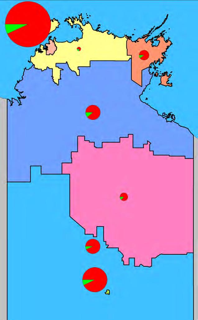 Workforce Across The Northern Territory Health Workforce Across the NT Map 6.1 indicates the spread of primary health care services across the NT.
