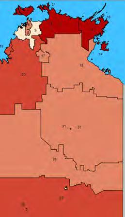 It is important to note however, the entire NT is above the national rate of 15.0%. Rural Central Australia appears to have lower rates (15.6-35.