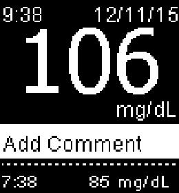 Meter Settings Last Result Last Result Select whether the previous blood glucose result appears with the