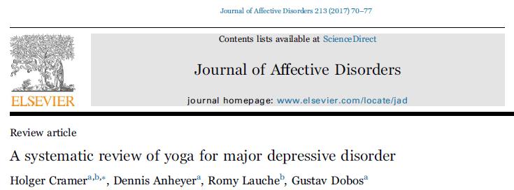 Yoga for Depression 7 RCT s with low sample sizes N=