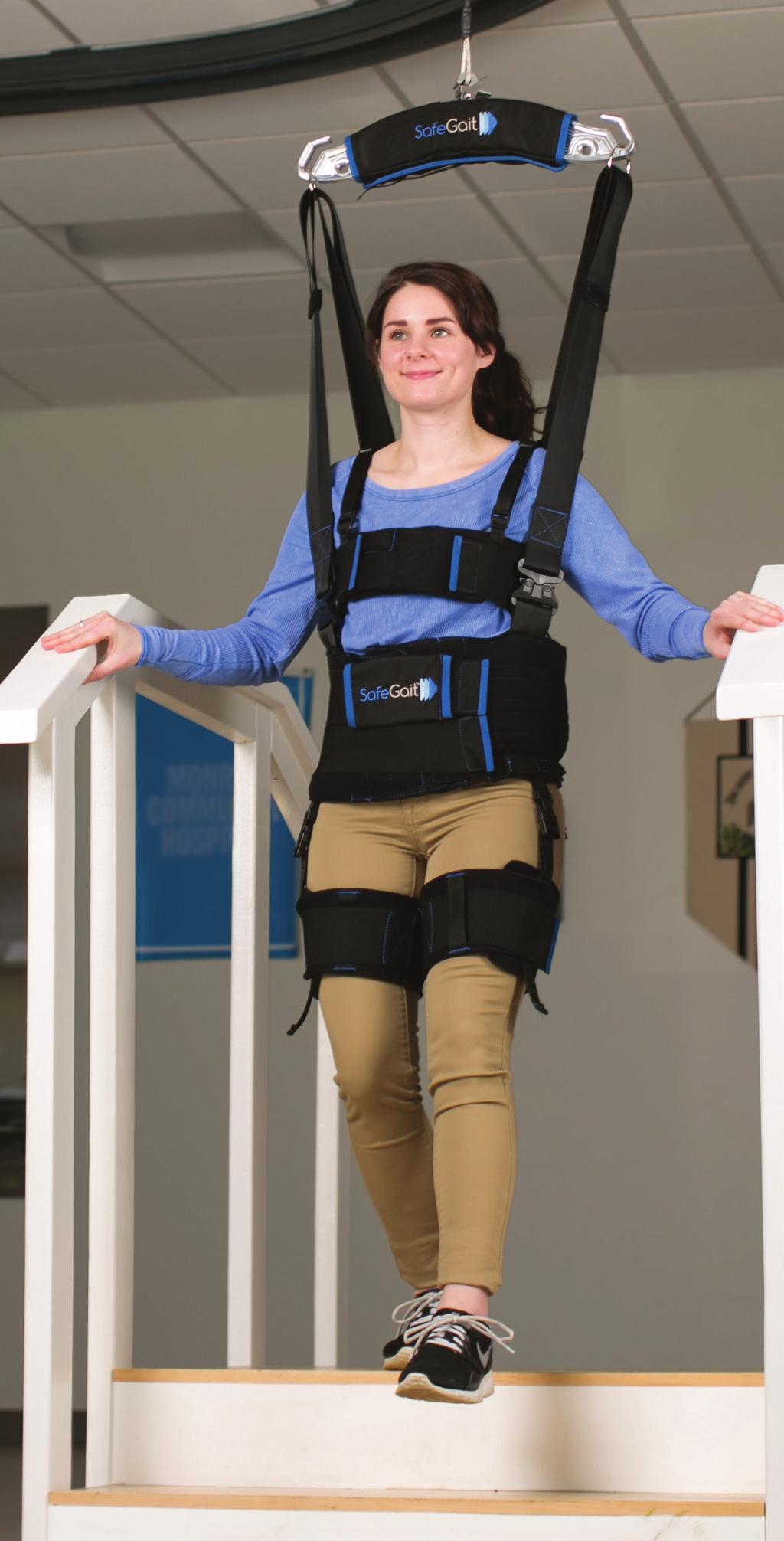 Designed in collaboration with PTs and OTs, the SafeGait EMBRACE Rehabilitation Harness, is an innovative solution that addresses traditional harness pain points and enables patients