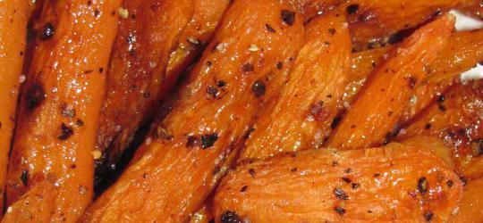 Honey Roasted Carrots Prep Time: 5 Min Cook Time: 30 Min Total Time: 35 Min SERVINGS: 2 Nutritional Facts Serving Size: 2/3 cup (89g) Amount Per Serving Calories 46 Calories from Fat 31 % Daily Value