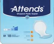 Insert Pads 18 1000024206 LPO600 120 4 Bags of 30 ATTENDS DISCREET BLADDER CONTROL PADS Light to