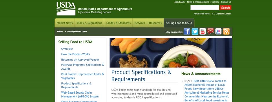USDA Foods Specifications
