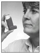 7. While holding your breath, take the inhaler from your mouth and take your finger from the top of the inhaler. Continue holding your breath for as long as is comfortable. 8.
