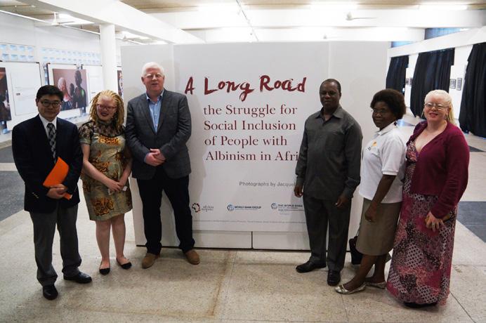 PAAC hosted a highly visible display area where the World Bank Art Program from Washington DC set up an albinism exhibit titled A long road: The struggle for Social Inclusion of People with