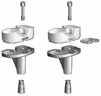 Establish Implant the Tibial Components Platform 11 1 Technique for 17mm and Thicker Tibial Articular Surface Assemblies A secondary locking screw is required for the 17mm and thicker Tibial