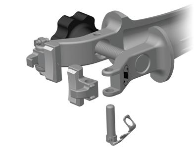 Remove the jaw. Insert the replacement jaw into the femoral inserter (Fig. 103). By hand engage the locking mechanism to secure the replacement jaw to the femoral inserter (Fig.
