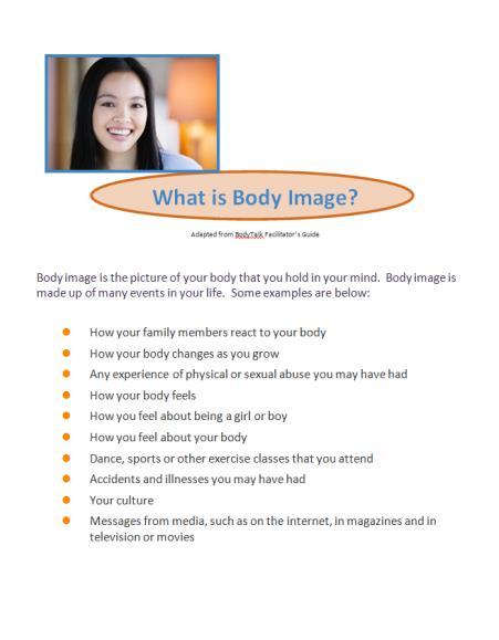 Handouts What is Body Image?