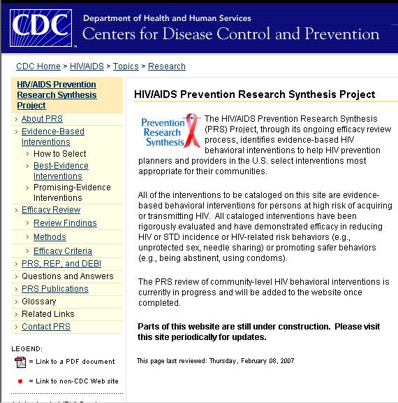 PRS project PRS Project Website http://www.cdc.gov/hiv/topics/research/prs/index.