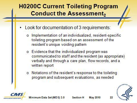 Evidence that the individualized program was communicated to staff and the resident (as appropriate) verbally and through a care plan, flow records, and a written report c.