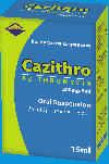 Anti-Bacterials [Antibiotics/ Anti-infectives] ERYCACH SUSPENSION CAZITHRO 250/ CAZITHRO 500 Erythromycin Estolate 125mg Flavoured Syrup Base per 5 ml Azithromycin 60 ml/100 ml 250 mg/500 mg CAZITHRO