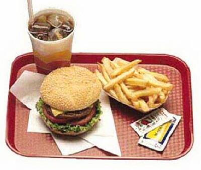 Calories add up fast! A large cheeseburger, fries, and a soda can add up to more than 1,390 calories.