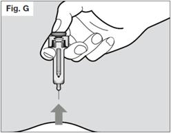 If it is not used within 5 minutes, the syringe should be disposed of in the sharps container and a new syringe should be used. Do not re-attach the needle cap after removal. STEP 6.