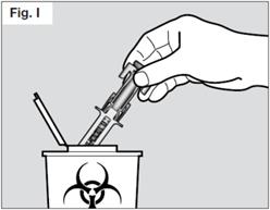 Safely dispose of the syringe Do not try to re-cap your syringe. Throw away used syringes in a sharps container.