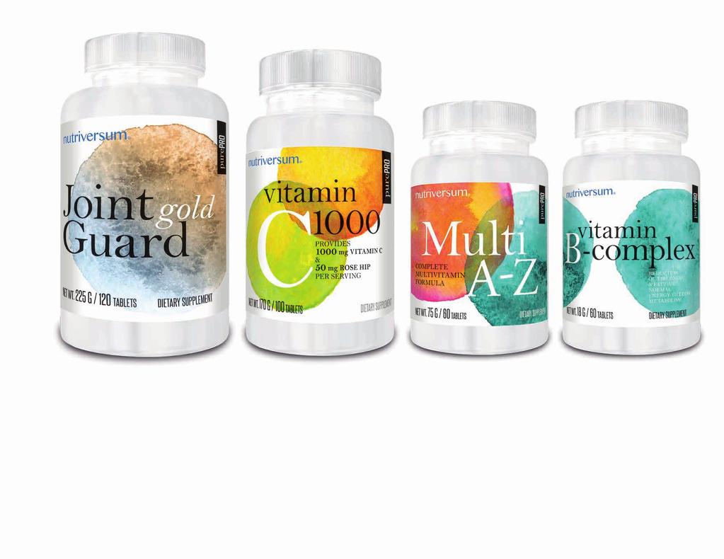 JOINT GUARD GOLD High glucosamine, MSM and chondroitin content dietary supplement with 16 different ingredients.