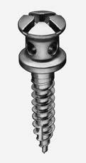 Features 316L stainless steel for maximum strength Self-drilling screws for one-step insertion Groove under screw head secures wires or elastics Cruciform screw head fits with