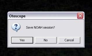 Saving Images Using NOAH: When you exit the program you will get a box