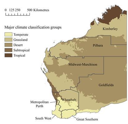 Geographical Regions WA total population 2.6 million - 79% reside in Perth - 6.