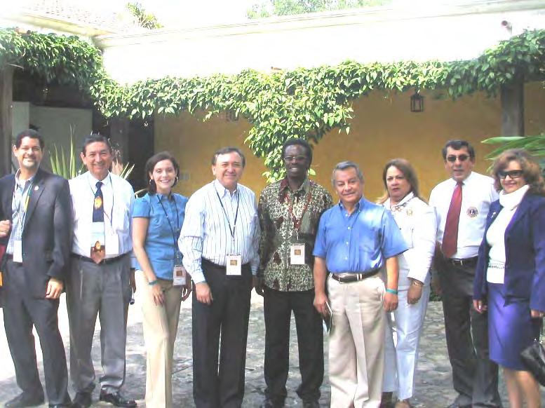 Carter Center staff and Lions attendees from left to right: Dr. Frank Richards (Carter Center Atlanta), Dr. Florencio Cabrera Coello (Lion Mexico), Ms. Holly Becker (Lion U.S.), Dr. Ricardo Gurgel (Lion Brazil), Dr.