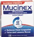 items MUCINEX 12 HOUR DM Tablets, 20 Count