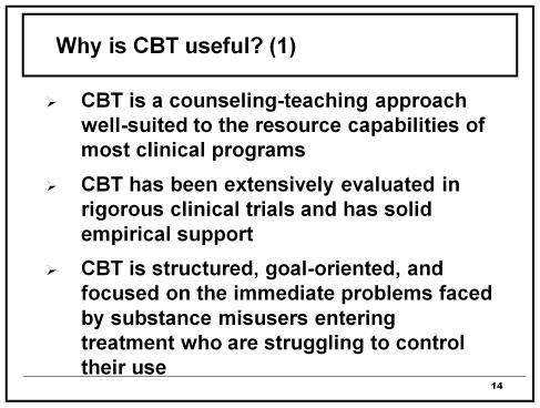 Importance handout 1 13 Why is CBT useful?