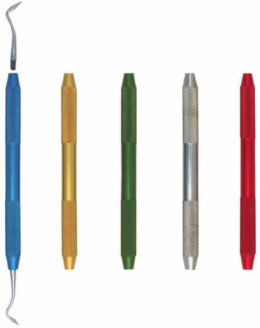 Professional Innovations Dental hand instruments are now available in coloured handles and detachable/replaceable tips.