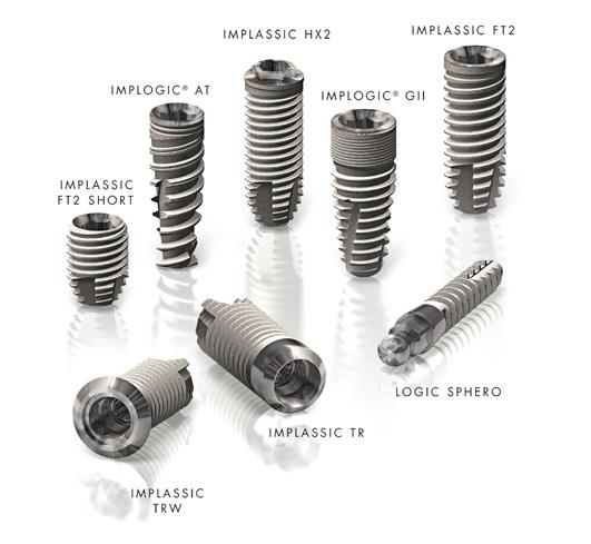 price. Conical and cylindrical implants are available with internal and external connection, transmucosal and submerged, short and mini implants, ranging in diameter from Ø3.25 to Ø5.
