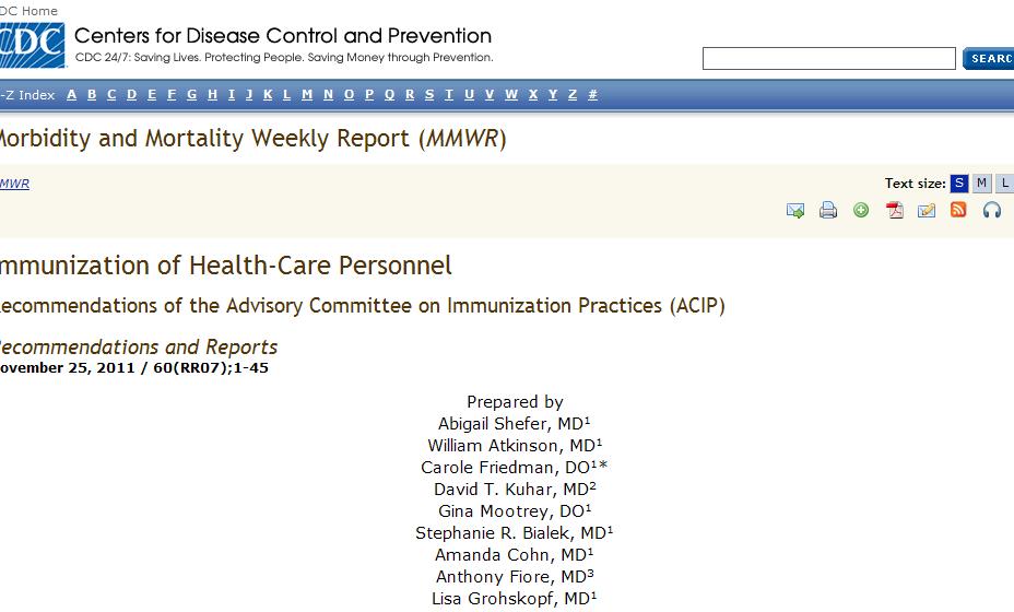 ACIP Recommendations Nov 2011 http://www.cdc.