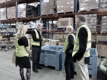 tour of the Foodbank warehouse