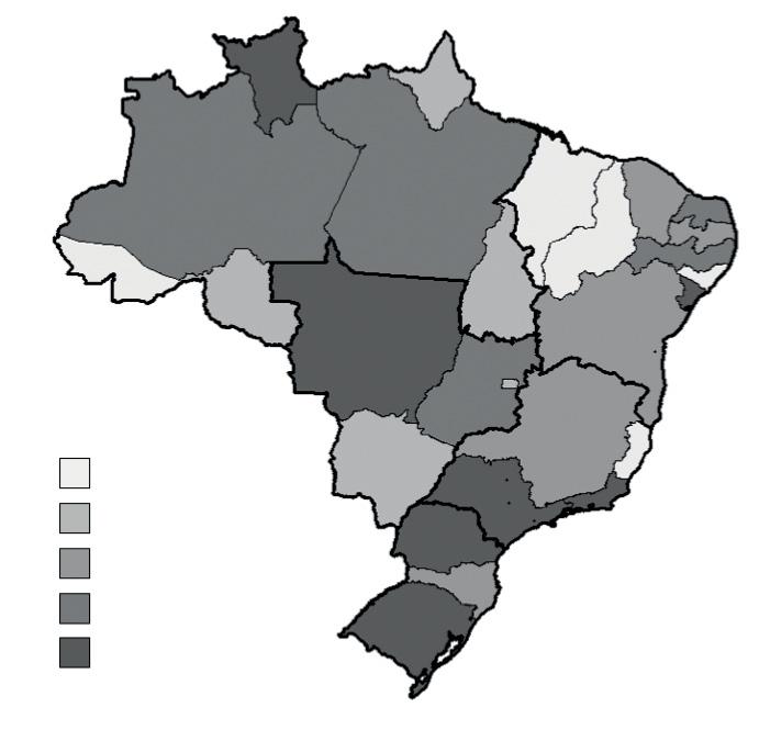 Orofacial clefts in Brazil and surgical rehabilitation under the Brazilian National Health System and/or palate between 2009 and 2013.