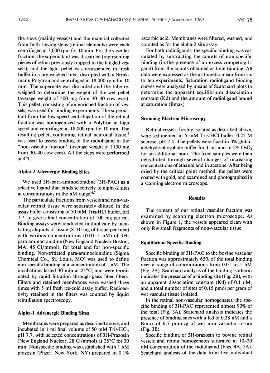 1742 INVESTIGATIVE OPHTHALMOLOGY & VISUAL SCIENCE November 1987 Vol.